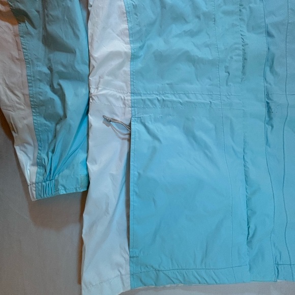 Columbia Women’s XL Aqua Blue White Fleece Lined Hooded Winter Jacket - Picture 6 of 16